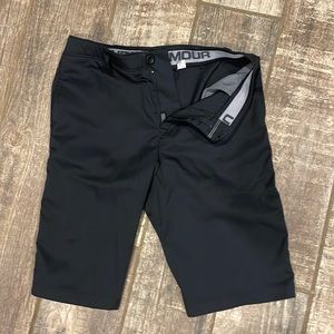 Boys black Under Armour Heatgear Golf Shorts (14)